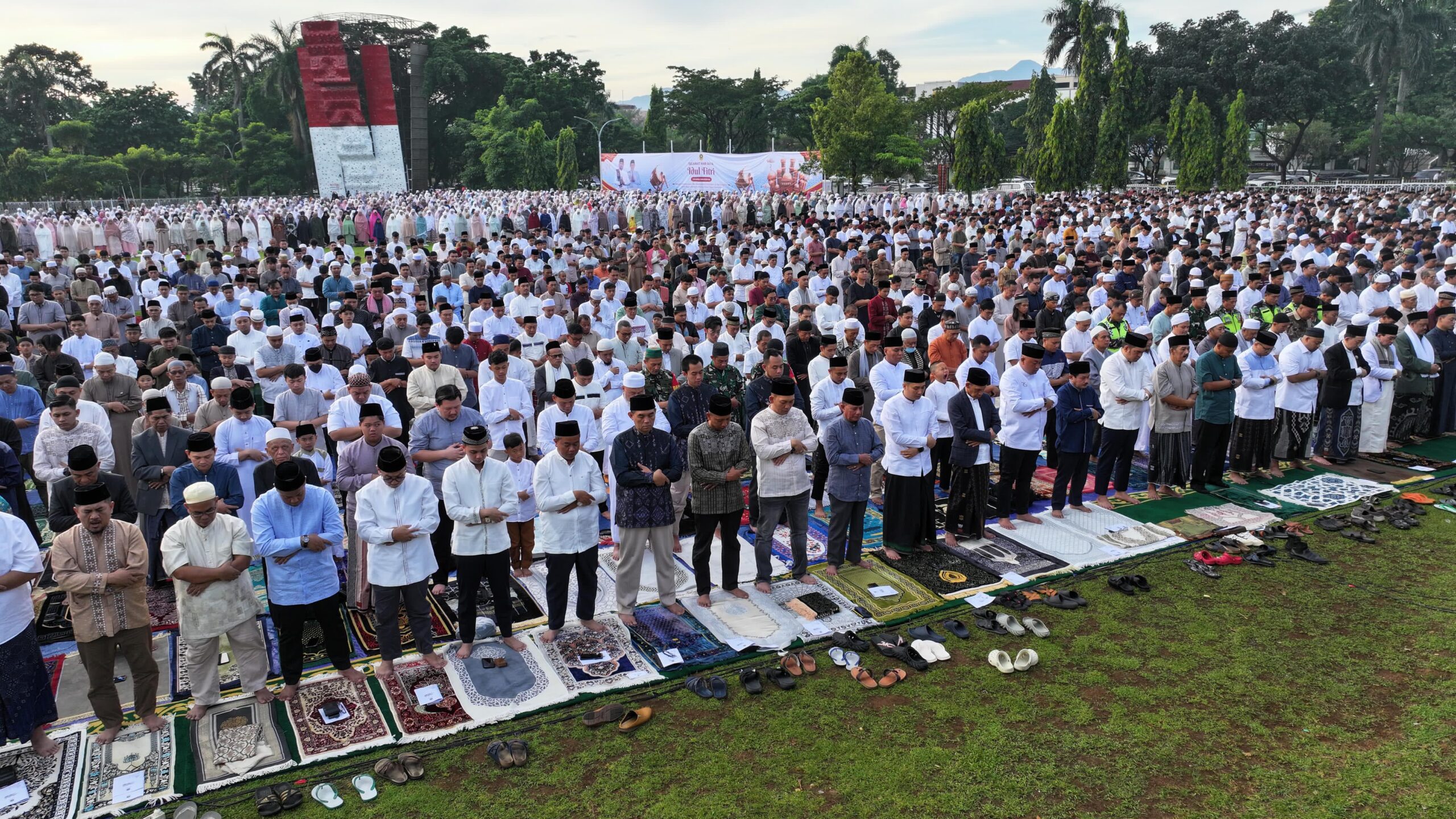 Salat Id di Lapangan Tegar Beriman, Bupati Bogor Sampaikan Makna Idul Fitri