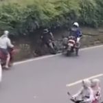 Viral Petugas Patwal di Jalur Puncak, Pengendara Motor Dipepet hingga Terjatuh