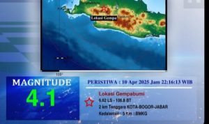 Kota Bogor Diguncang Gempa 4,1 Magnitudo, 10 Rumah Rusak, Berikut Datanya !
